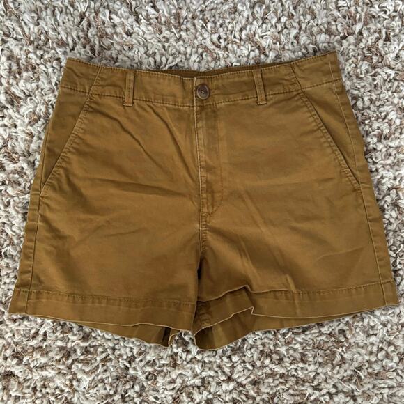 LOFT Size 6 The Washed Twill Shorts Chino Dark Tan - Picture 1 of 5